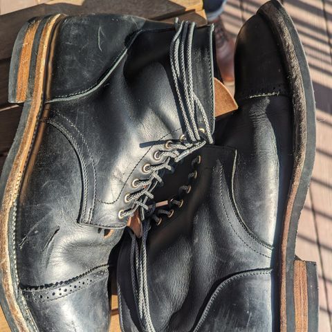 Christian Daniel Larry Lace Up Boot in LeFarc Black Albatros