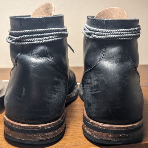Christian Daniel Larry Lace Up Boot in LeFarc Black Albatros