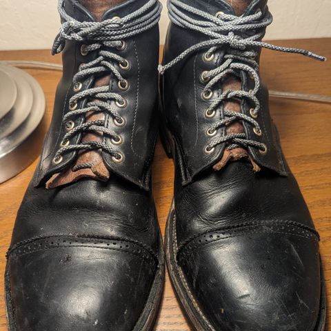 Christian Daniel Larry Lace Up Boot in LeFarc Black Albatros