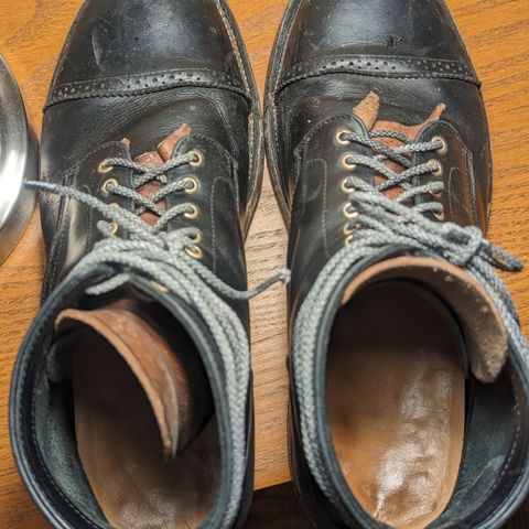 Christian Daniel Larry Lace Up Boot in LeFarc Black Albatros