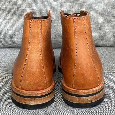 Oak Street Bootmakers Lakeshore Boot in Badalassi Carlo Cognac Pueblo Veg Crust