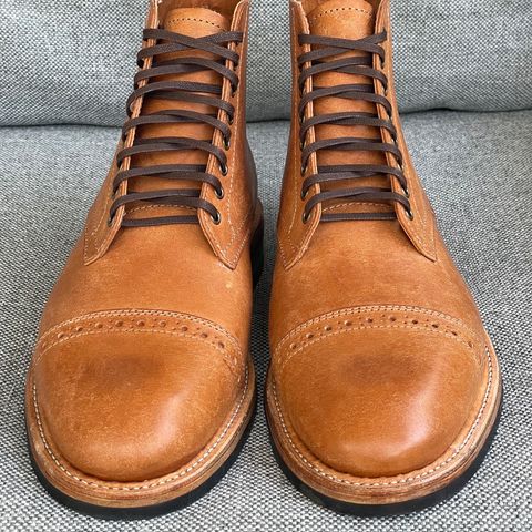 Oak Street Bootmakers Lakeshore Boot in Badalassi Carlo Cognac Pueblo Veg Crust