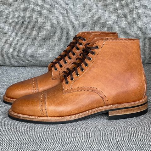 Oak Street Bootmakers Lakeshore Boot in Badalassi Carlo Cognac Pueblo Veg Crust