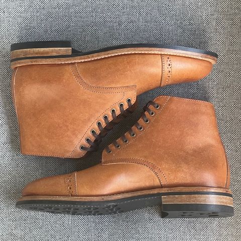 Oak Street Bootmakers Lakeshore Boot in Badalassi Carlo Cognac Pueblo Veg Crust