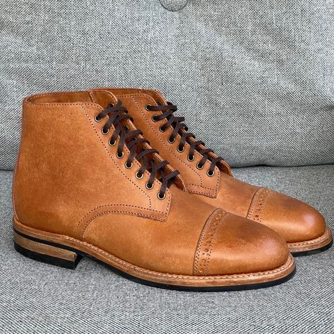 Oak Street Bootmakers Lakeshore Boot in Badalassi Carlo Cognac Pueblo Veg Crust