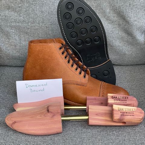 Oak Street Bootmakers Lakeshore Boot in Badalassi Carlo Cognac Pueblo Veg Crust