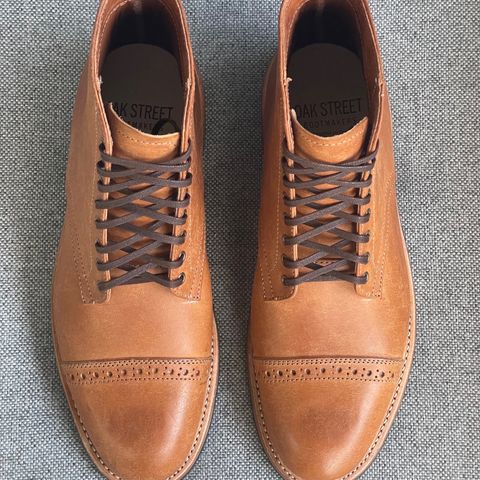 Oak Street Bootmakers Lakeshore Boot in Badalassi Carlo Cognac Pueblo Veg Crust