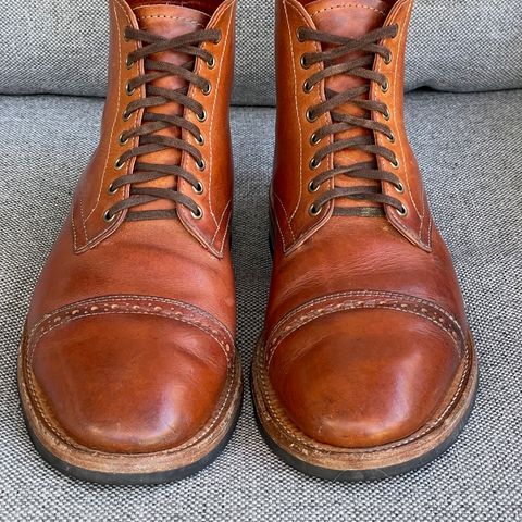 Oak Street Bootmakers Lakeshore Boot in Badalassi Carlo Cognac Pueblo Veg Crust