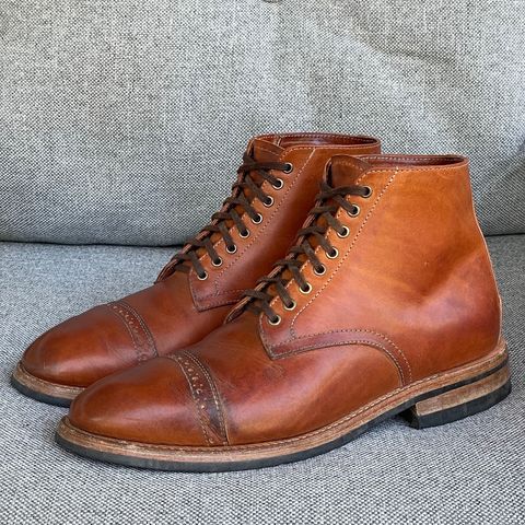 Oak Street Bootmakers Lakeshore Boot in Badalassi Carlo Cognac Pueblo Veg Crust