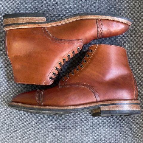 Oak Street Bootmakers Lakeshore Boot in Badalassi Carlo Cognac Pueblo Veg Crust
