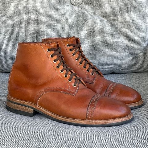 Oak Street Bootmakers Lakeshore Boot in Badalassi Carlo Cognac Pueblo Veg Crust
