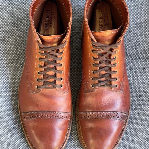 Oak Street Bootmakers Lakeshore Boot in Badalassi Carlo Cognac Pueblo Veg Crust