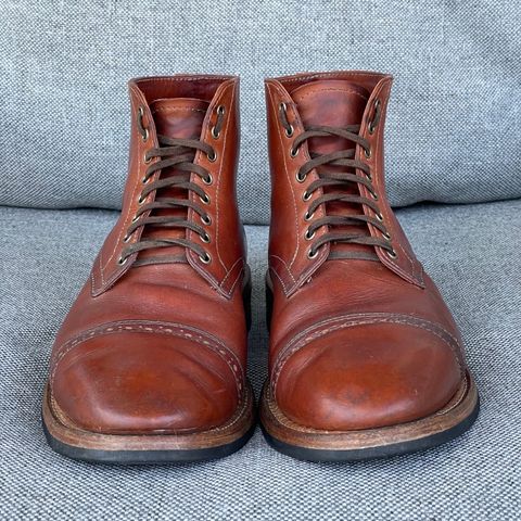 Oak Street Bootmakers Lakeshore Boot in Badalassi Carlo Cognac Pueblo Veg Crust
