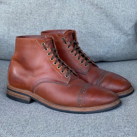 Oak Street Bootmakers Lakeshore Boot in Badalassi Carlo Cognac Pueblo Veg Crust