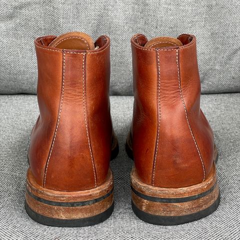 View photo of Oak Street Bootmakers Lakeshore Boot in Badalassi Carlo Cognac Pueblo Veg Crust