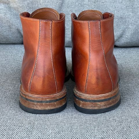 View photo of Oak Street Bootmakers Lakeshore Boot in Badalassi Carlo Cognac Pueblo Veg Crust