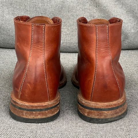 View photo of Oak Street Bootmakers Lakeshore Boot in Badalassi Carlo Cognac Pueblo Veg Crust