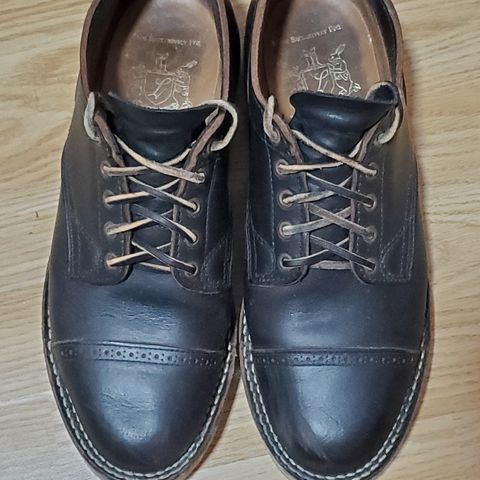 Viberg 145 Oxford in Horween Black Chromexcel