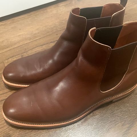 Search result thumbnail of Grant Stone Chelsea Boot in Horween Crimson Chromexcel