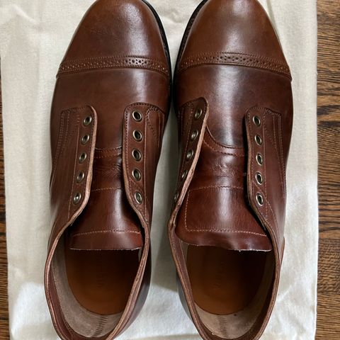 Viberg 145 Oxford in Horween Dark Rubber Dublin
