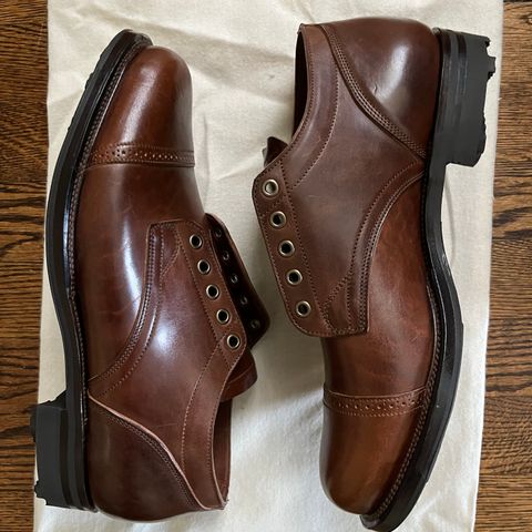 Viberg 145 Oxford in Horween Dark Rubber Dublin