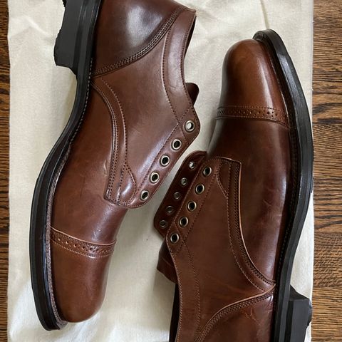 Viberg 145 Oxford in Horween Dark Rubber Dublin