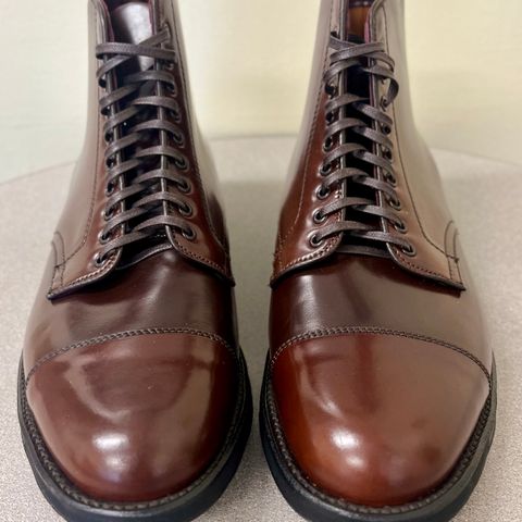 Alden Straight Tip Boot in Horween Color 8 Shell Cordovan
