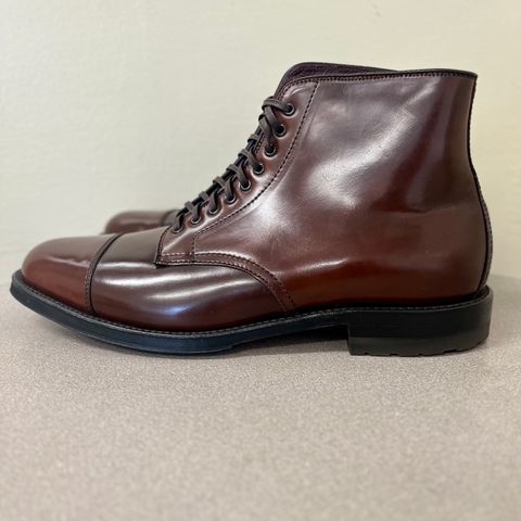 Alden Straight Tip Boot in Horween Color 8 Shell Cordovan