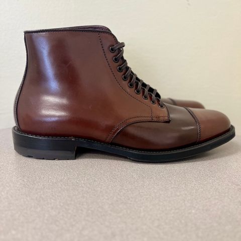 Alden Straight Tip Boot in Horween Color 8 Shell Cordovan