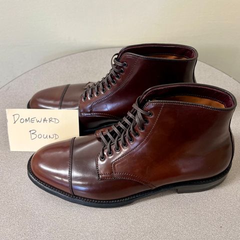 Alden Straight Tip Boot in Horween Color 8 Shell Cordovan