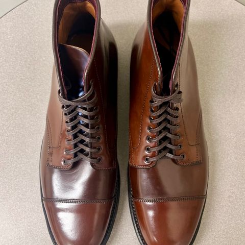 Alden Straight Tip Boot in Horween Color 8 Shell Cordovan