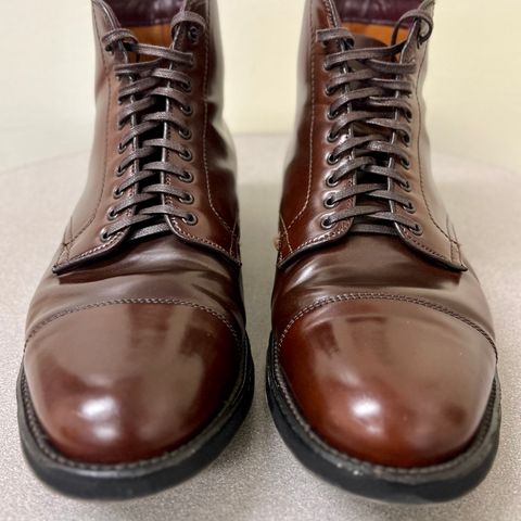 Alden Straight Tip Boot in Horween Color 8 Shell Cordovan