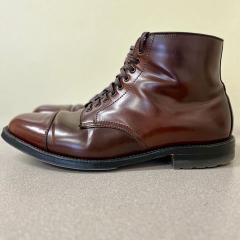 Alden Straight Tip Boot in Horween Color 8 Shell Cordovan