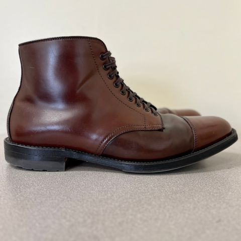 Alden Straight Tip Boot in Horween Color 8 Shell Cordovan