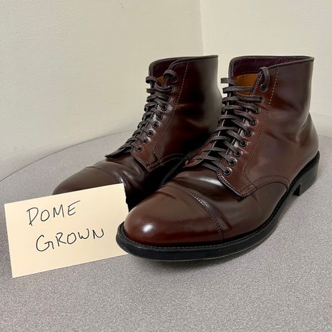 Alden Straight Tip Boot in Horween Color 8 Shell Cordovan