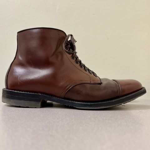 Alden Straight Tip Boot in Horween Color 8 Shell Cordovan