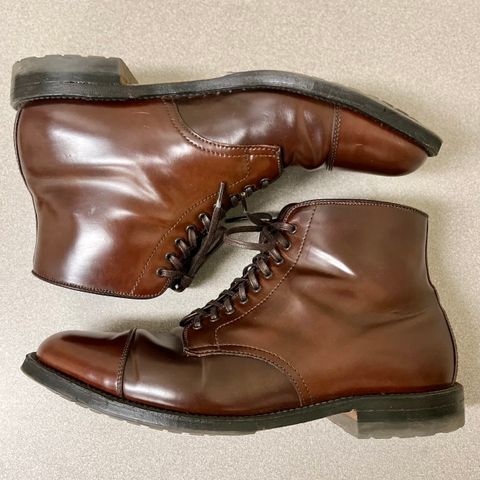 Alden Straight Tip Boot in Horween Color 8 Shell Cordovan