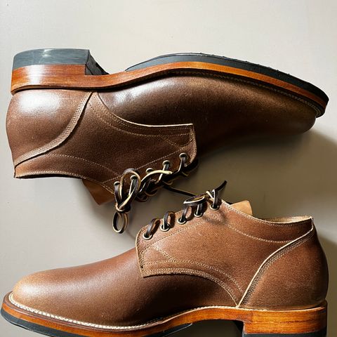 Viberg 145 Oxford in Horween Natural Waxed Flesh