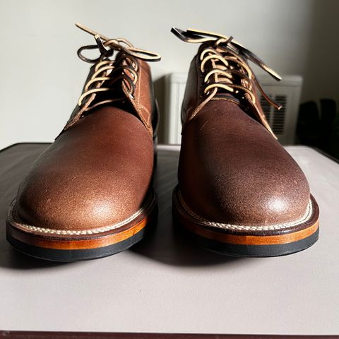 Viberg 145 Oxford in Horween Natural Waxed Flesh