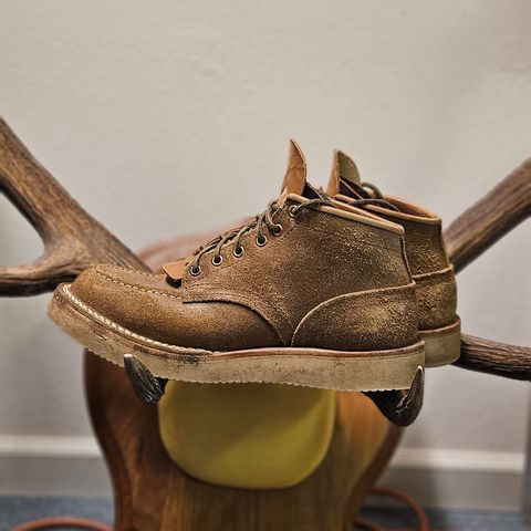 View photo of Nicks Aldert Strider Moc Toe in Seidel 1964 Tan Roughout