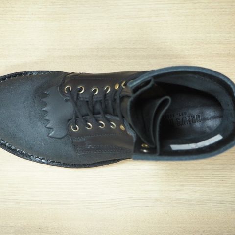 Drew's 8-Inch Logger in Black Smooth & Black Roughout