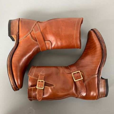 Raland Bootmaker Engineer Boot in Tarnsjo Garveri Vegetable Tanned Horsehide