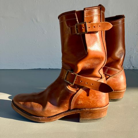 Raland Bootmaker Engineer Boot in Tarnsjo Garveri Vegetable Tanned Horsehide