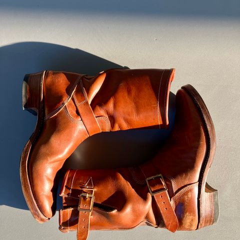 Raland Bootmaker Engineer Boot in Tarnsjo Garveri Vegetable Tanned Horsehide