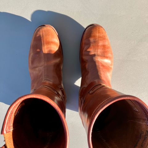 Raland Bootmaker Engineer Boot in Tarnsjo Garveri Vegetable Tanned Horsehide