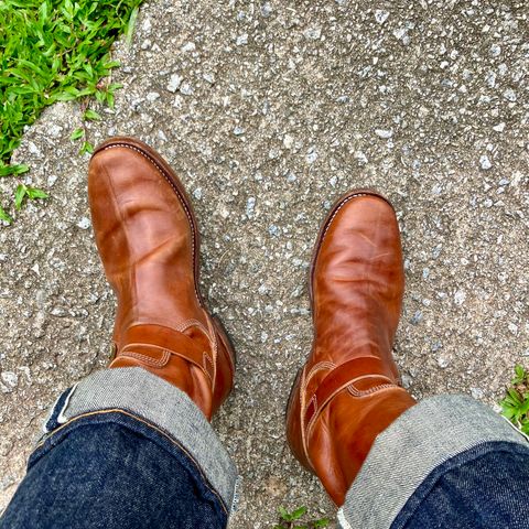 Raland Bootmaker Engineer Boot in Tarnsjo Garveri Vegetable Tanned Horsehide