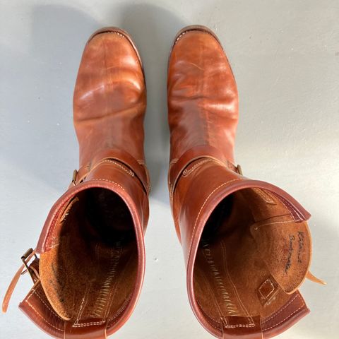 View photo of Raland Bootmaker Engineer Boot in Tarnsjo Garveri Vegetable Tanned Horsehide