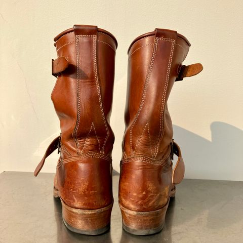 View photo of Raland Bootmaker Engineer Boot in Tarnsjo Garveri Vegetable Tanned Horsehide