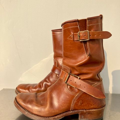 View photo of Raland Bootmaker Engineer Boot in Tarnsjo Garveri Vegetable Tanned Horsehide