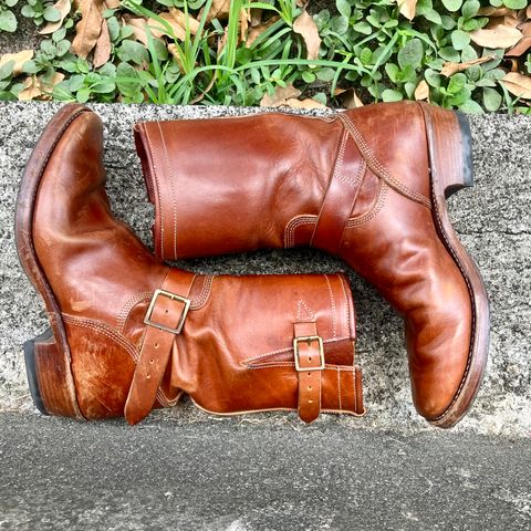 View photo of Raland Bootmaker Engineer Boot in Tarnsjo Garveri Vegetable Tanned Horsehide